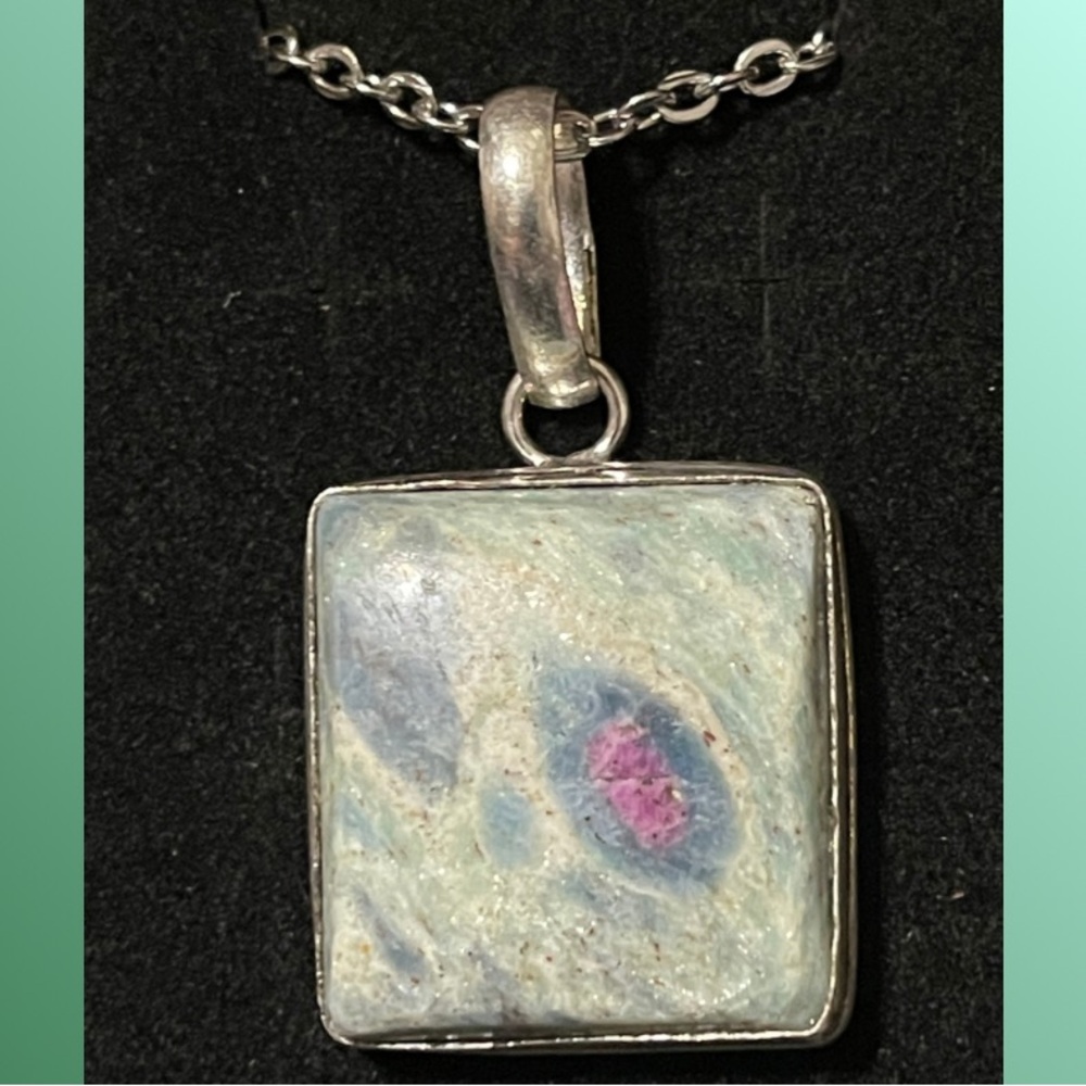 Ruby in Fuschite Pendant Necklace RinF11